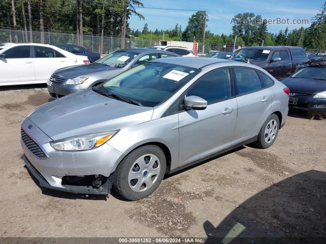 2016 Ford Focus Se Silver vin: 1FADP3F27GL291165