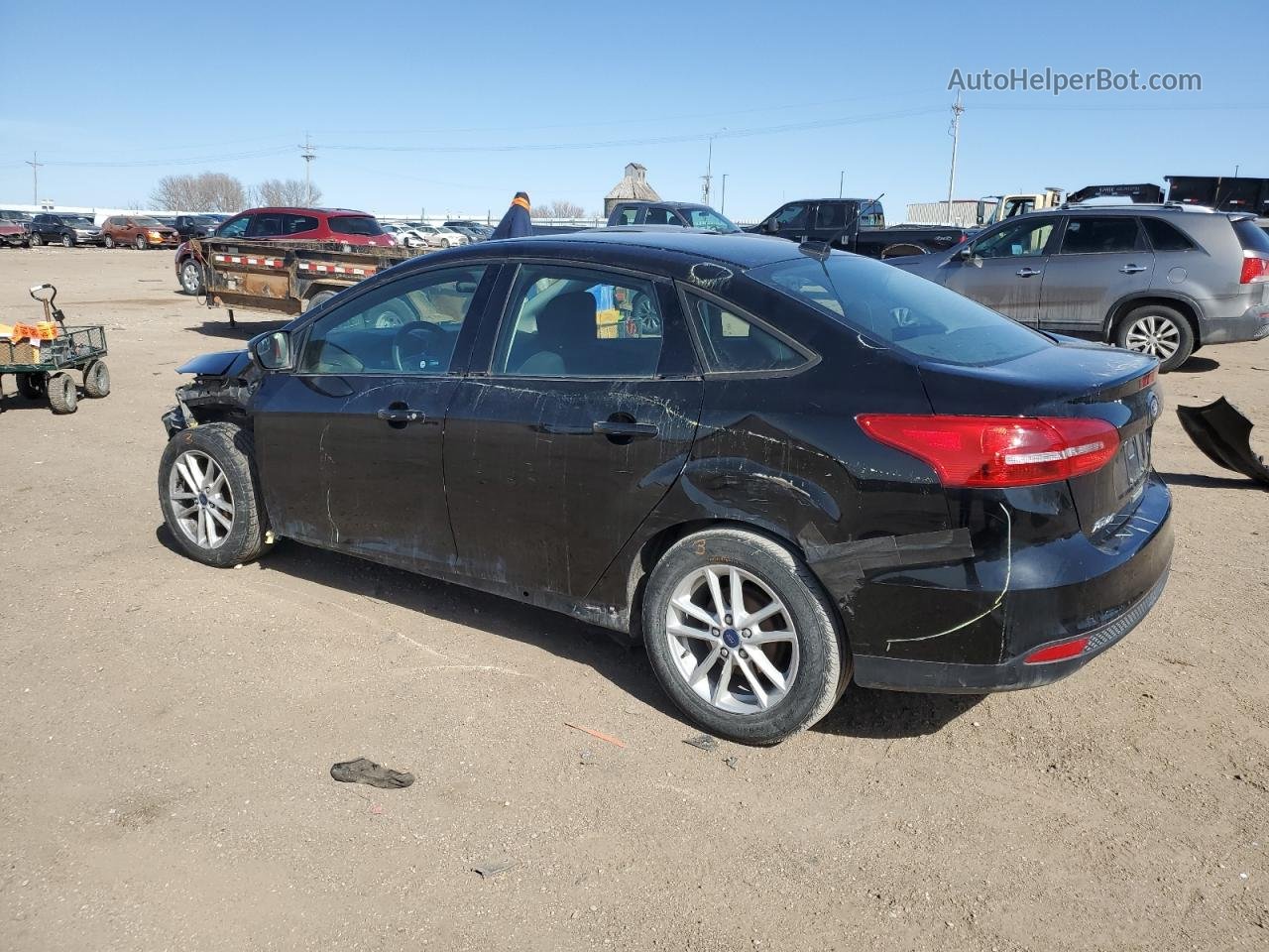 2017 Ford Focus Se Black vin: 1FADP3F27HL222817