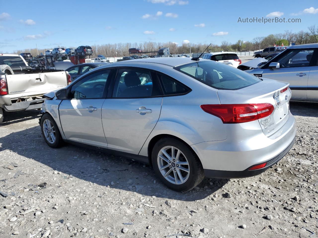 2017 Ford Focus Se Silver vin: 1FADP3F27HL257924