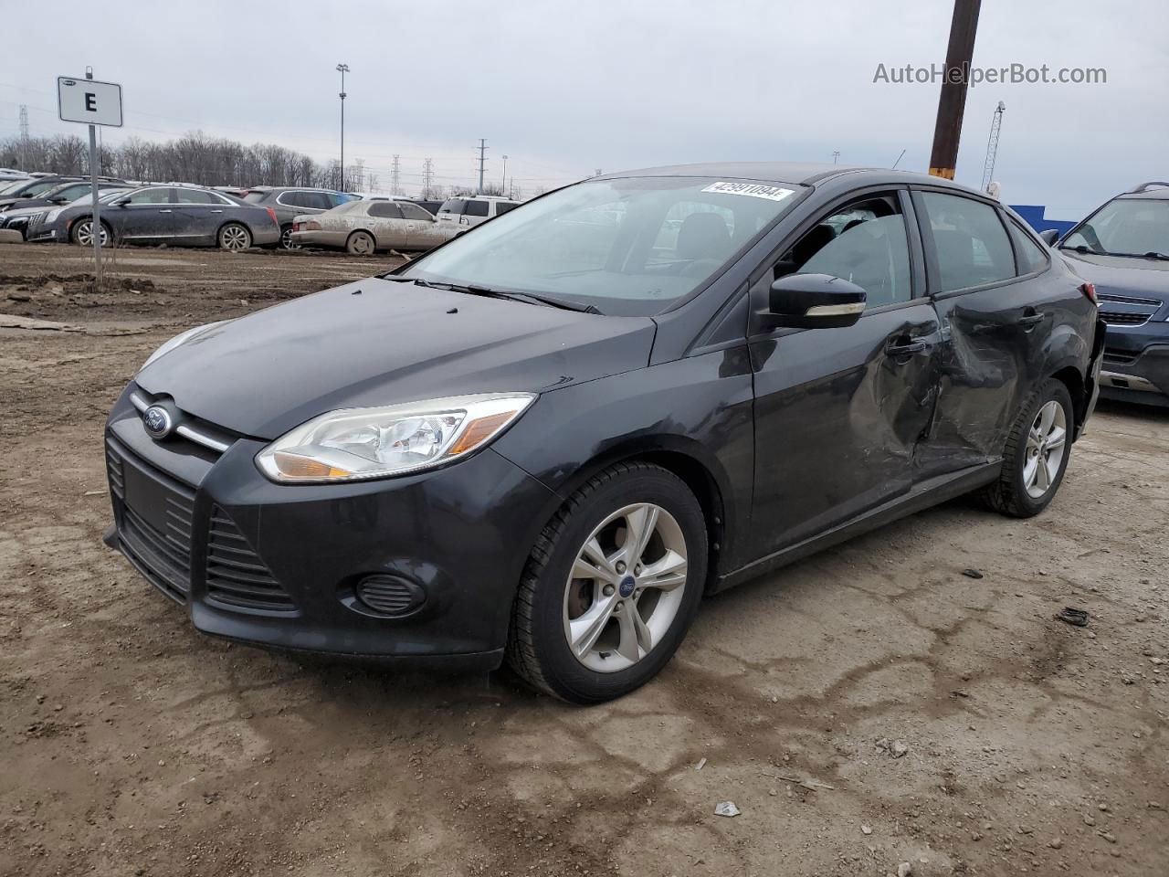 2013 Ford Focus Se Black vin: 1FADP3F28DL106259