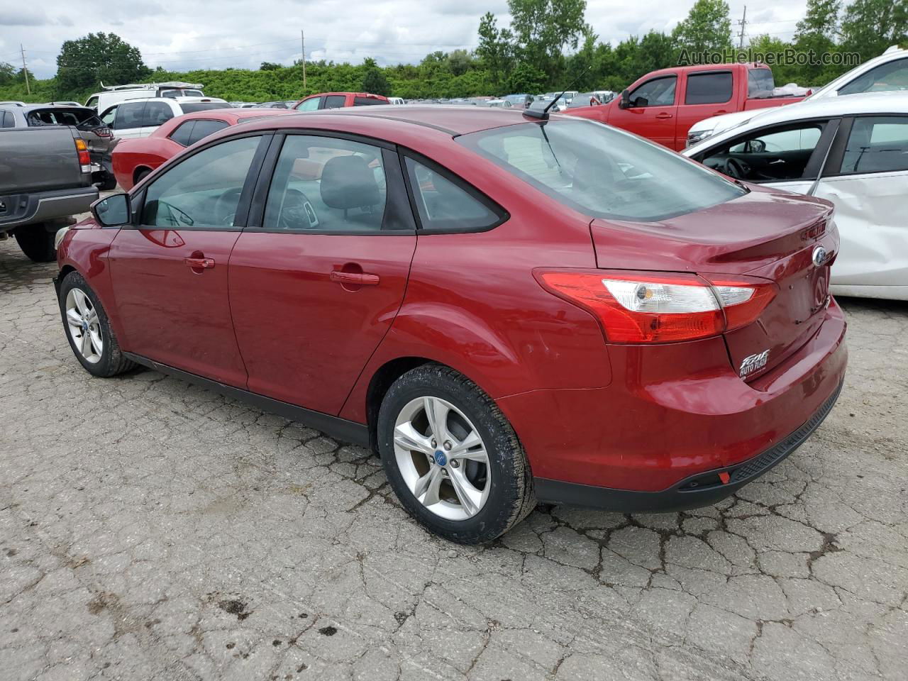 2013 Ford Focus Se Red vin: 1FADP3F28DL130870