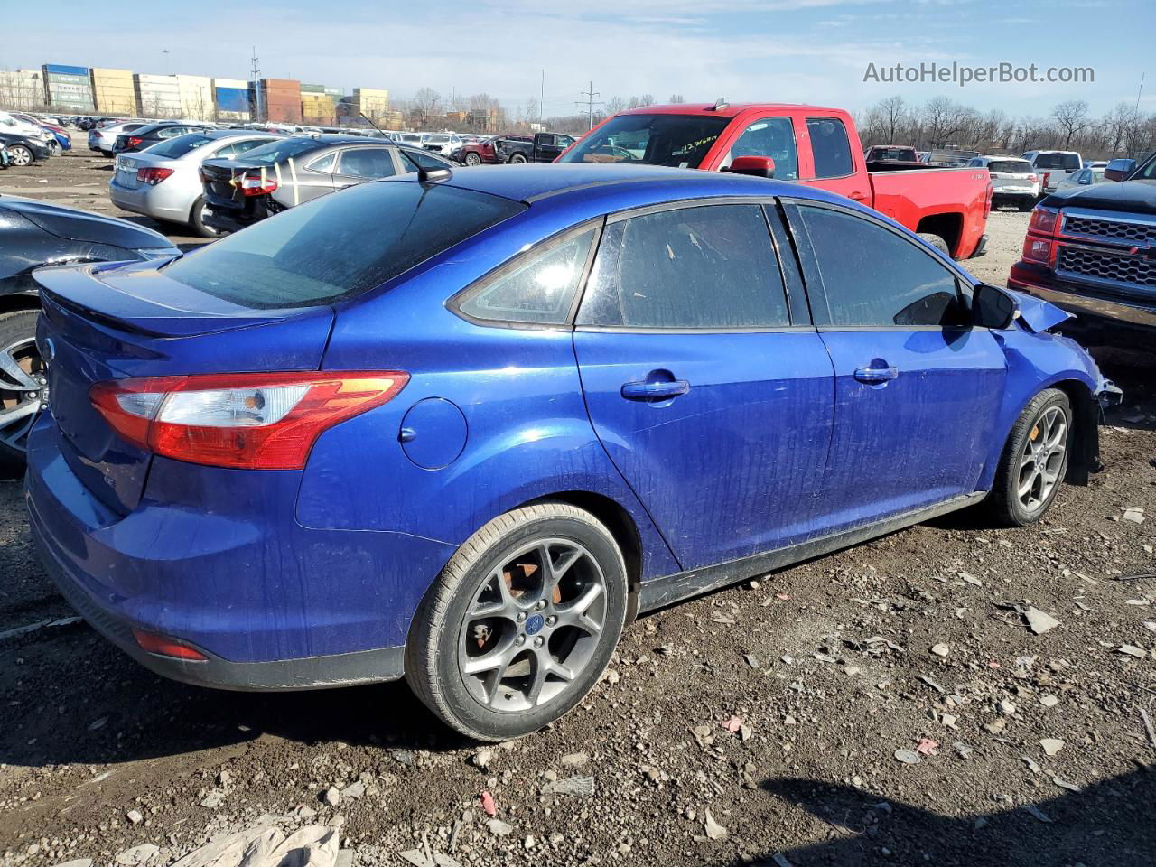 2013 Ford Focus Se Blue vin: 1FADP3F28DL246120