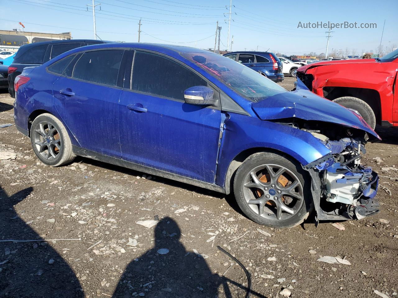 2013 Ford Focus Se Blue vin: 1FADP3F28DL246120