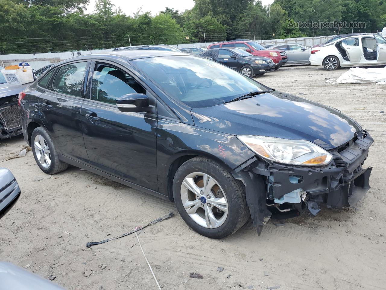 2013 Ford Focus Se Black vin: 1FADP3F28DL348761