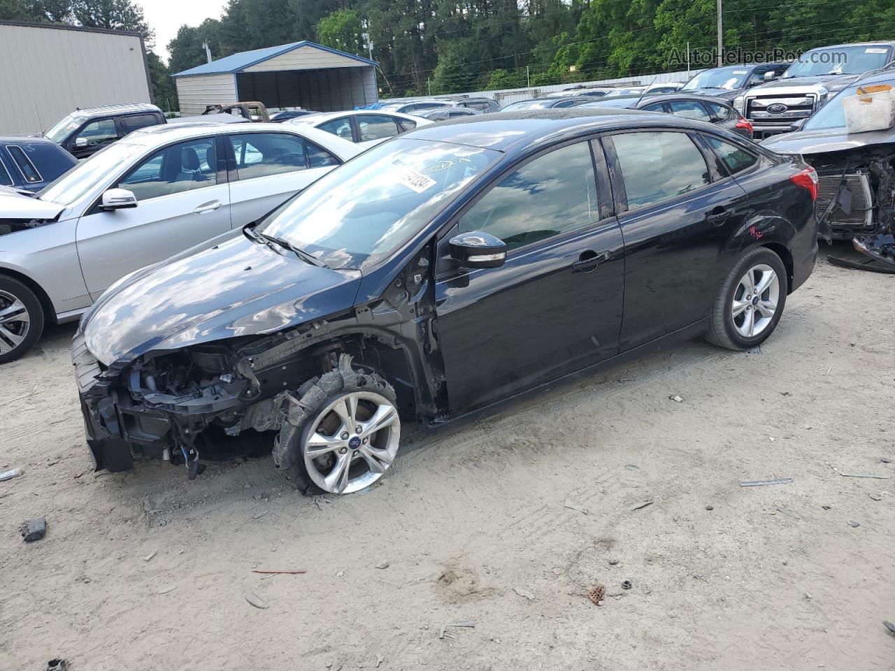 2013 Ford Focus Se Black vin: 1FADP3F28DL348761