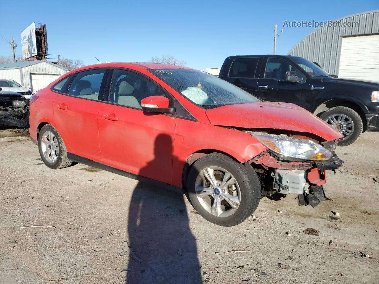 2014 Ford Focus Se Red vin: 1FADP3F28EL157472