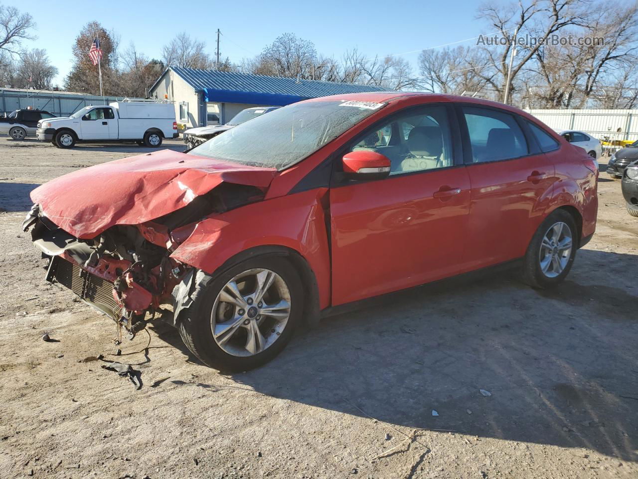 2014 Ford Focus Se Red vin: 1FADP3F28EL157472