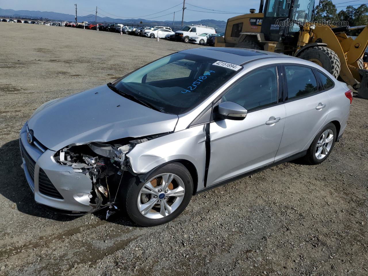 2014 Ford Focus Se Silver vin: 1FADP3F28EL170898