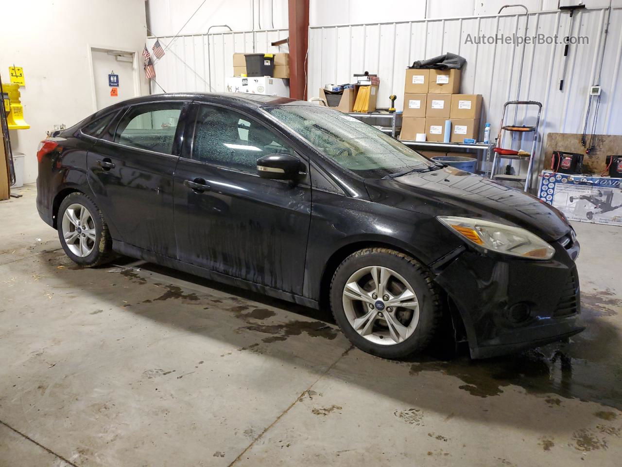 2014 Ford Focus Se Black vin: 1FADP3F28EL199950