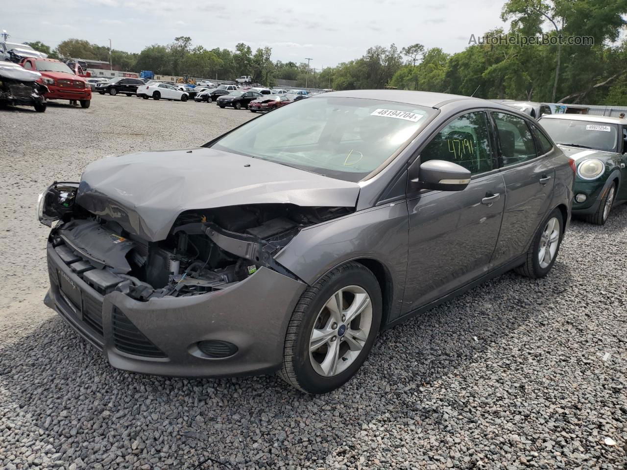 2014 Ford Focus Se Gray vin: 1FADP3F28EL205035