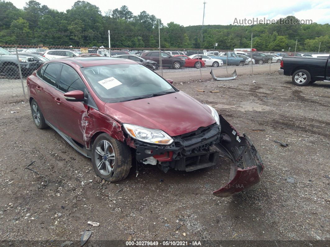 2014 Ford Focus Se Burgundy vin: 1FADP3F28EL240870