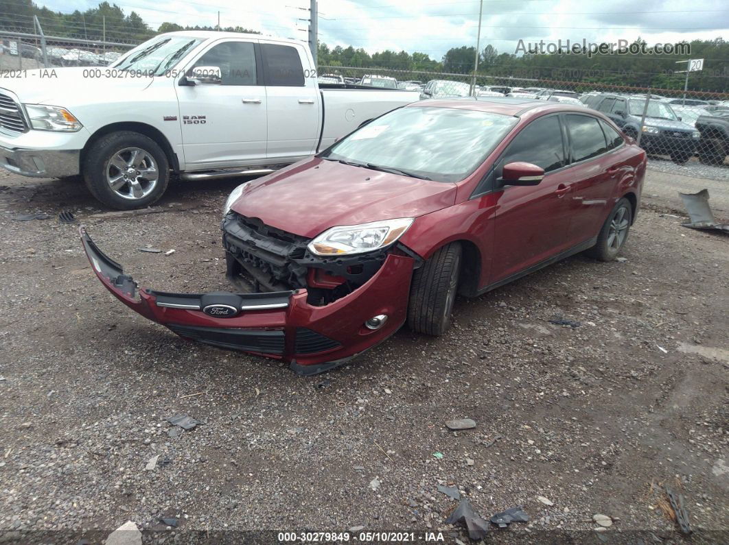 2014 Ford Focus Se Burgundy vin: 1FADP3F28EL240870