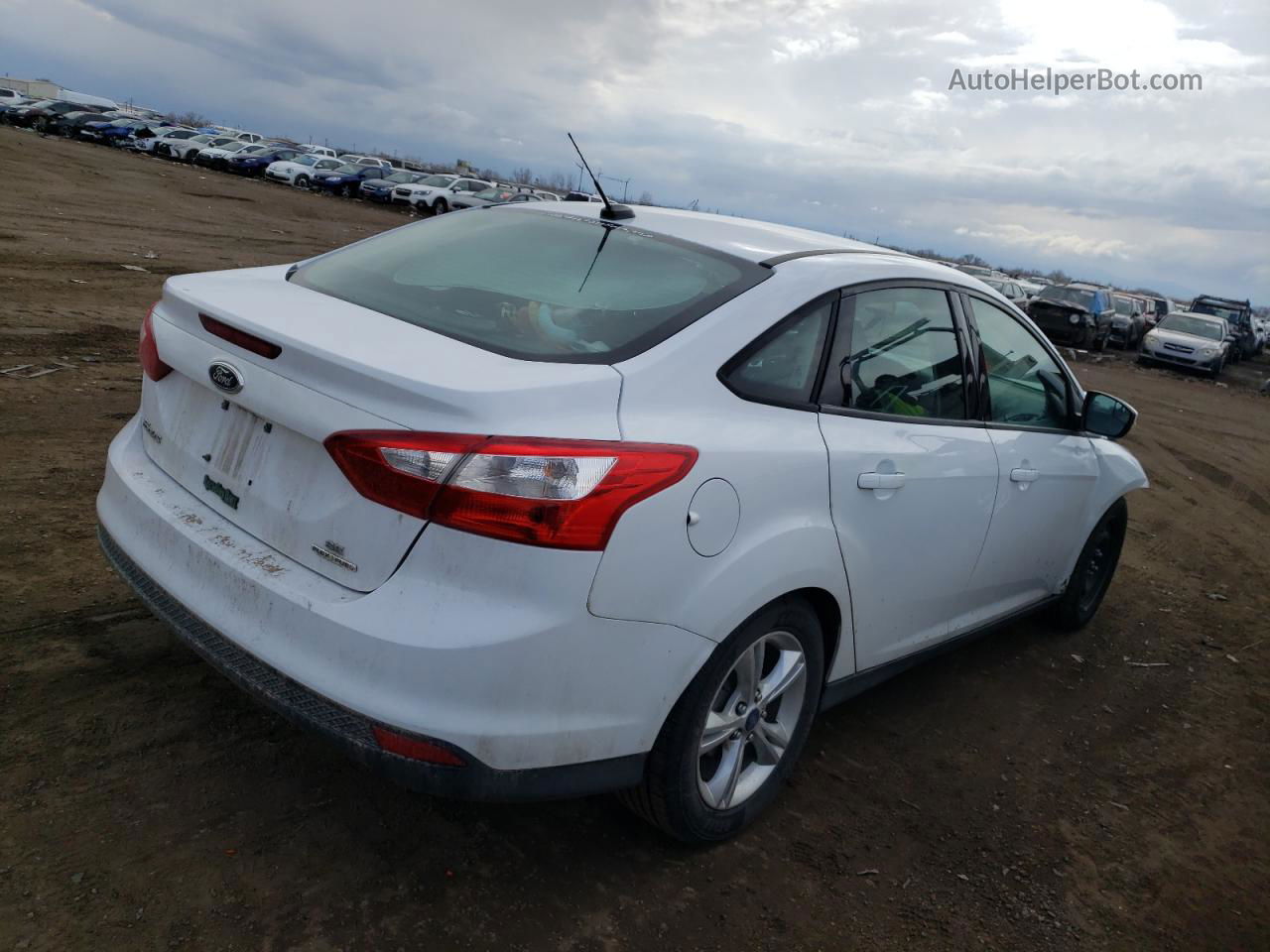 2014 Ford Focus Se White vin: 1FADP3F28EL272248