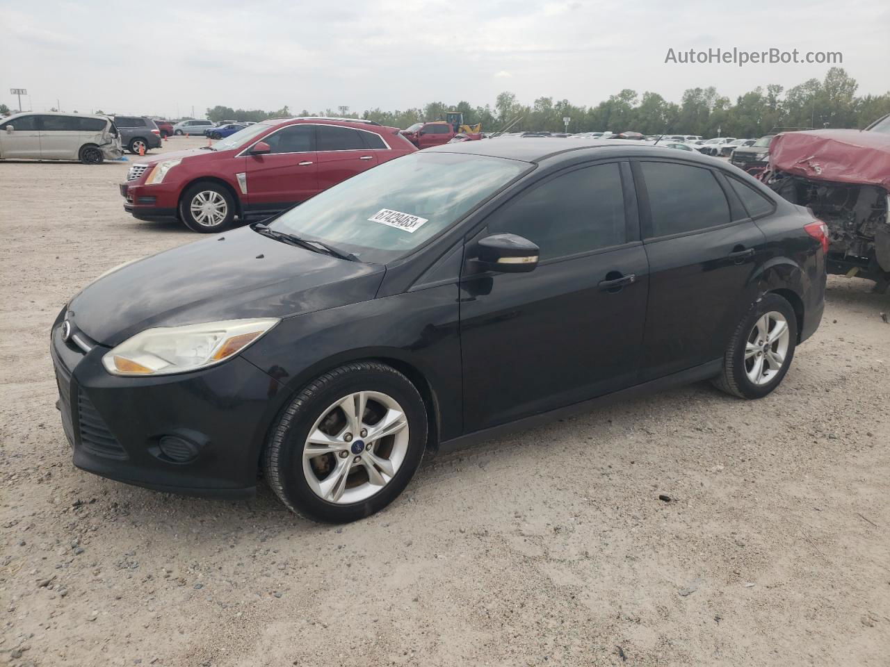 2014 Ford Focus Se Black vin: 1FADP3F28EL283167