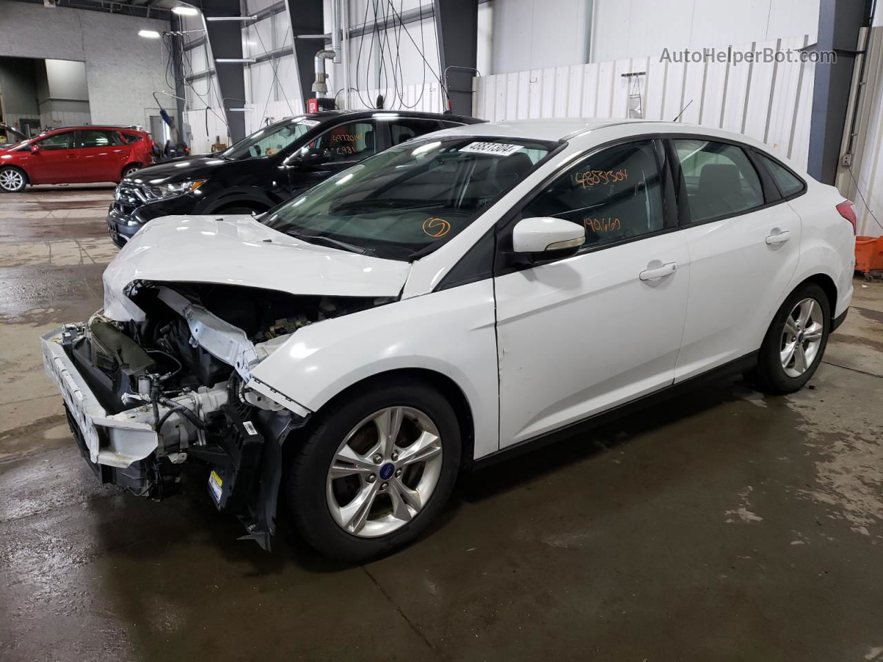 2014 Ford Focus Se White vin: 1FADP3F28EL294783