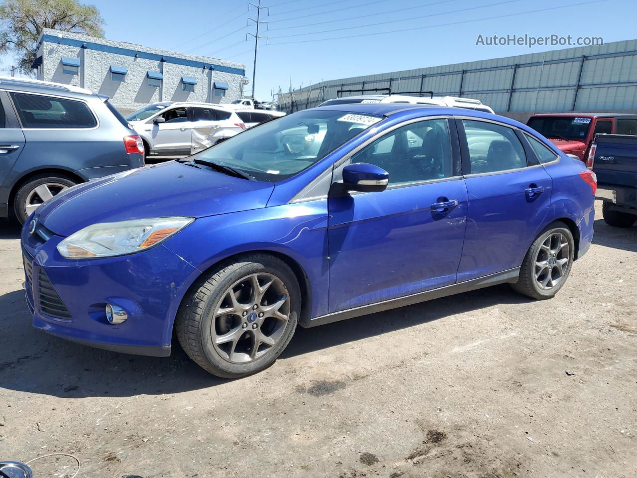 2014 Ford Focus Se Синий vin: 1FADP3F28EL311436