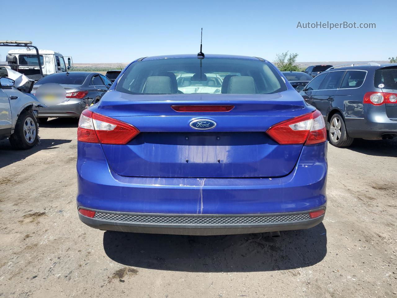 2014 Ford Focus Se Синий vin: 1FADP3F28EL311436