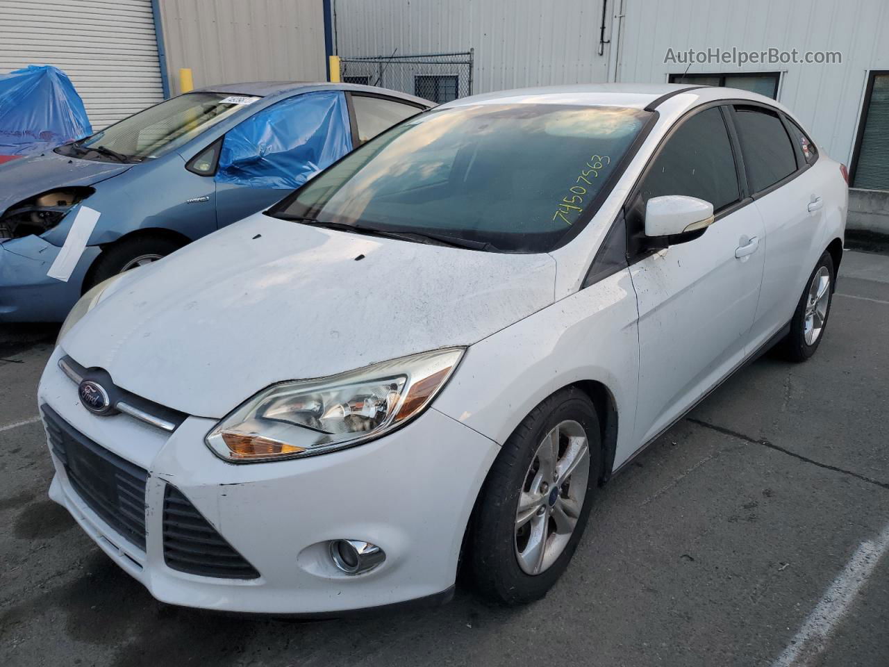 2014 Ford Focus Se White vin: 1FADP3F28EL341794