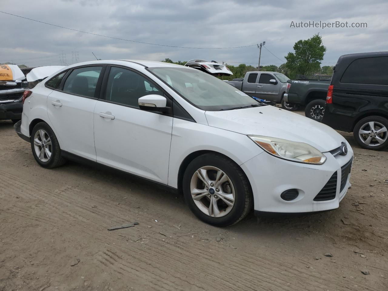 2014 Ford Focus Se White vin: 1FADP3F28EL417529