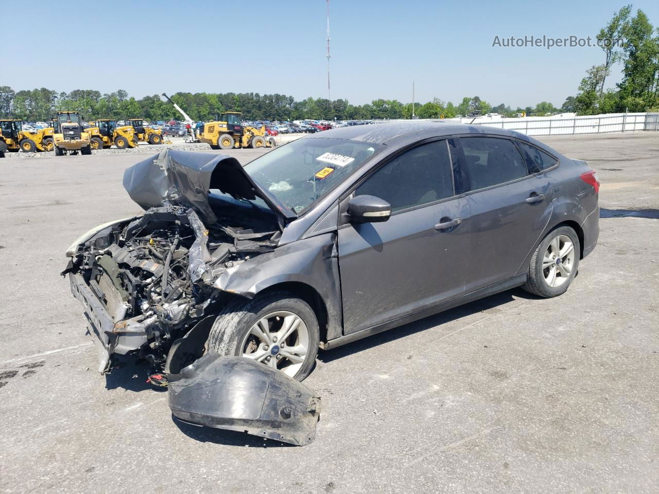 2014 Ford Focus Se Gray vin: 1FADP3F28EL427395