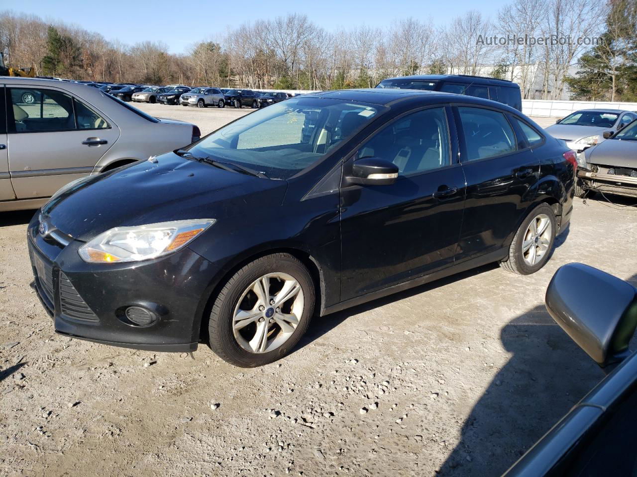 2014 Ford Focus Se Black vin: 1FADP3F28EL434363