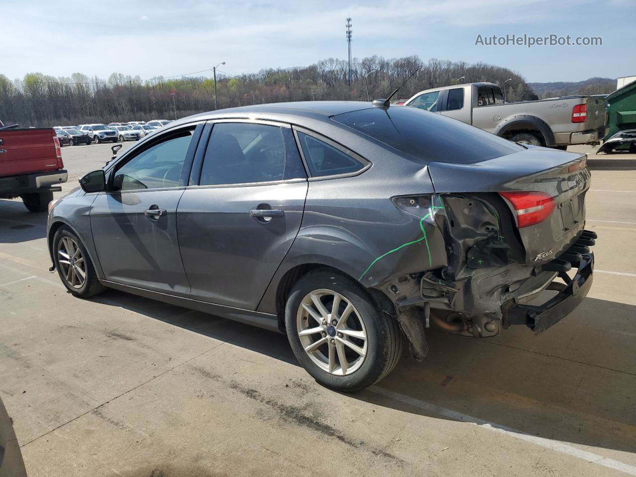 2015 Ford Focus Se Gray vin: 1FADP3F28FL205800