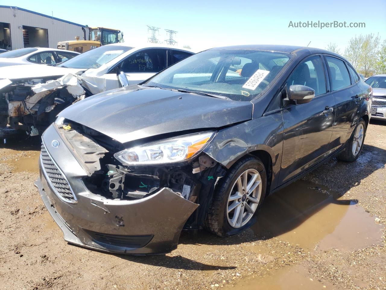 2015 Ford Focus Se Gray vin: 1FADP3F28FL270341