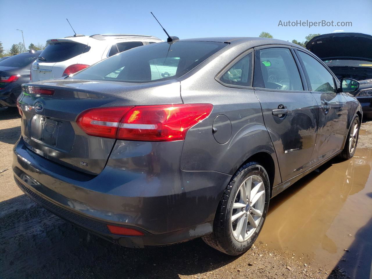 2015 Ford Focus Se Gray vin: 1FADP3F28FL270341