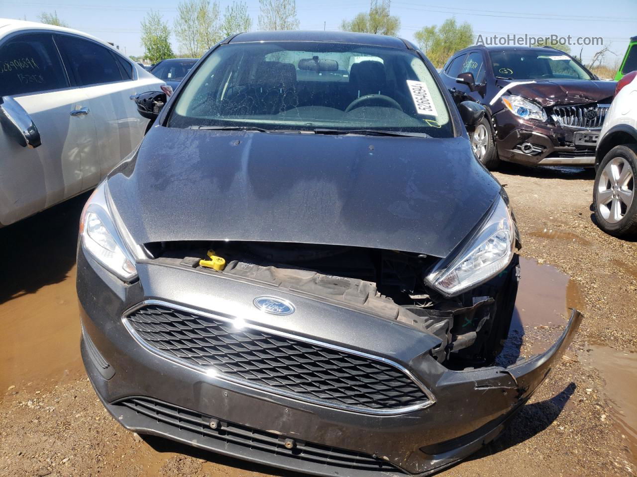 2015 Ford Focus Se Gray vin: 1FADP3F28FL270341