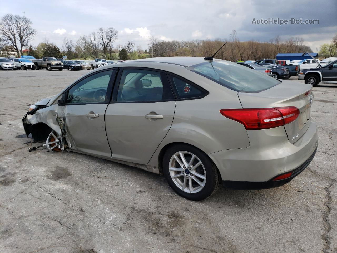 2015 Ford Focus Se Beige vin: 1FADP3F28FL317495