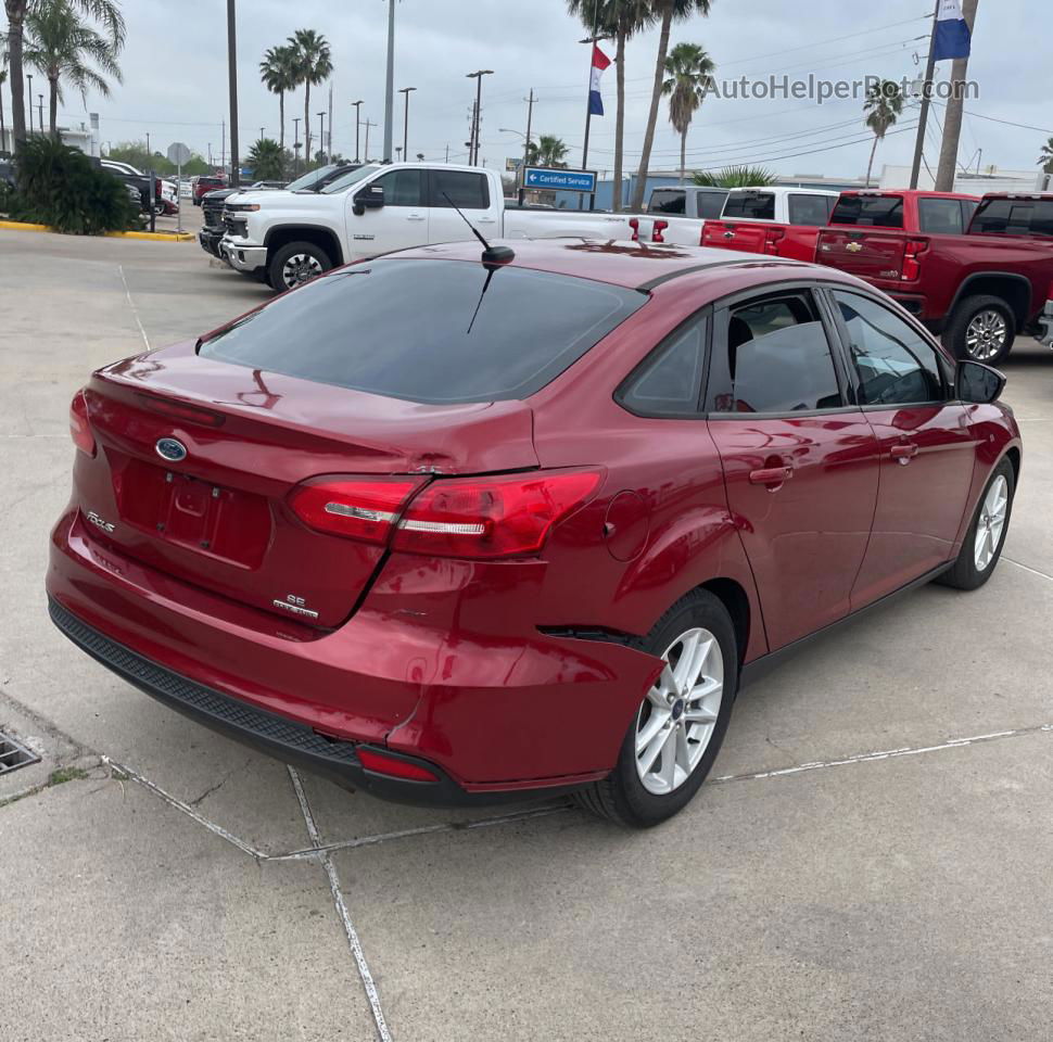 2015 Ford Focus Se Red vin: 1FADP3F28FL340646