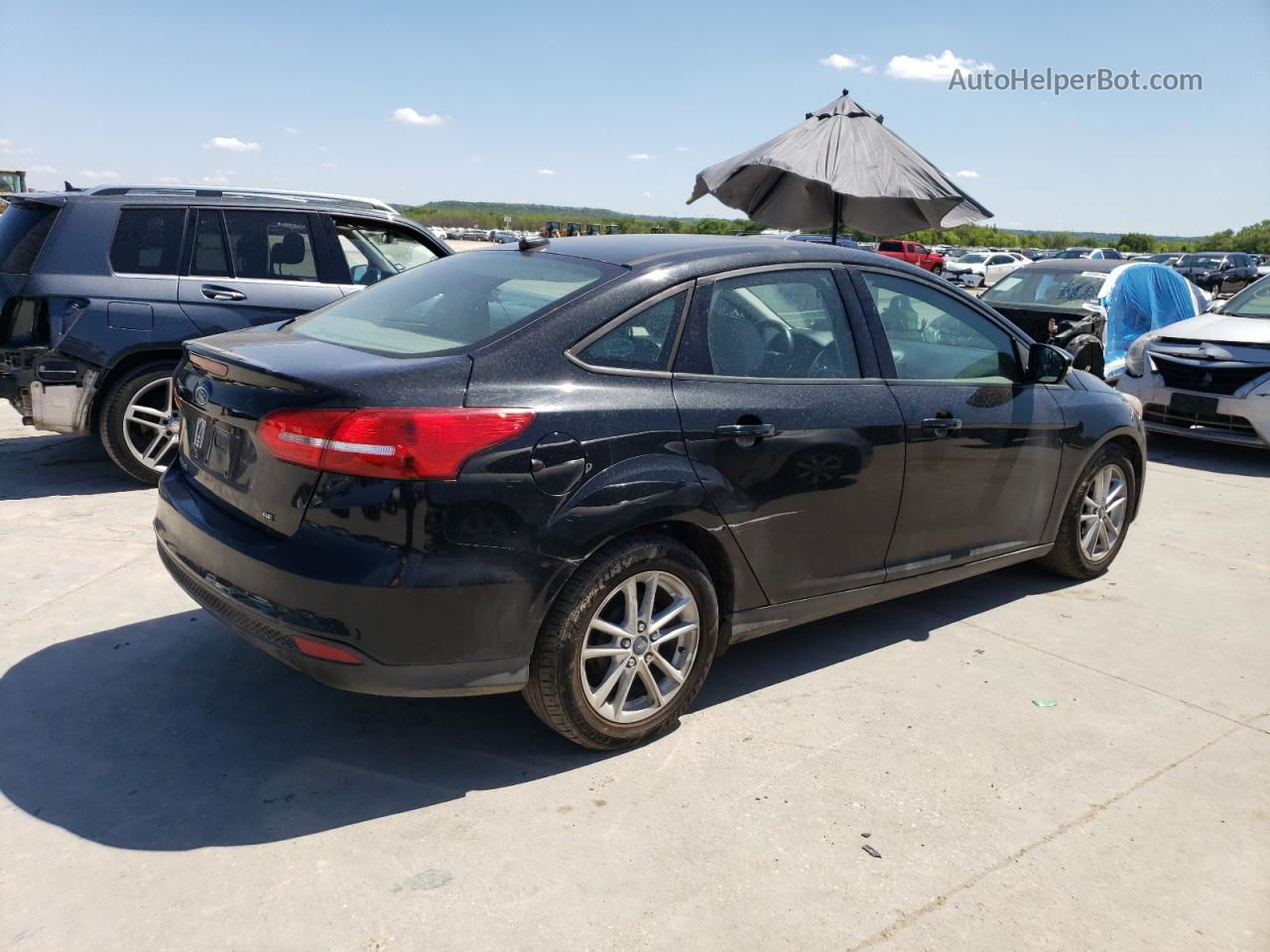 2015 Ford Focus Se Black vin: 1FADP3F28FL341585