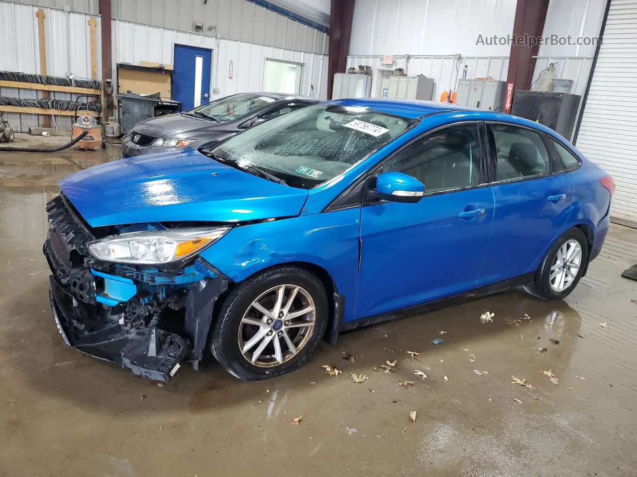 2016 Ford Focus Se Blue vin: 1FADP3F28GL240614