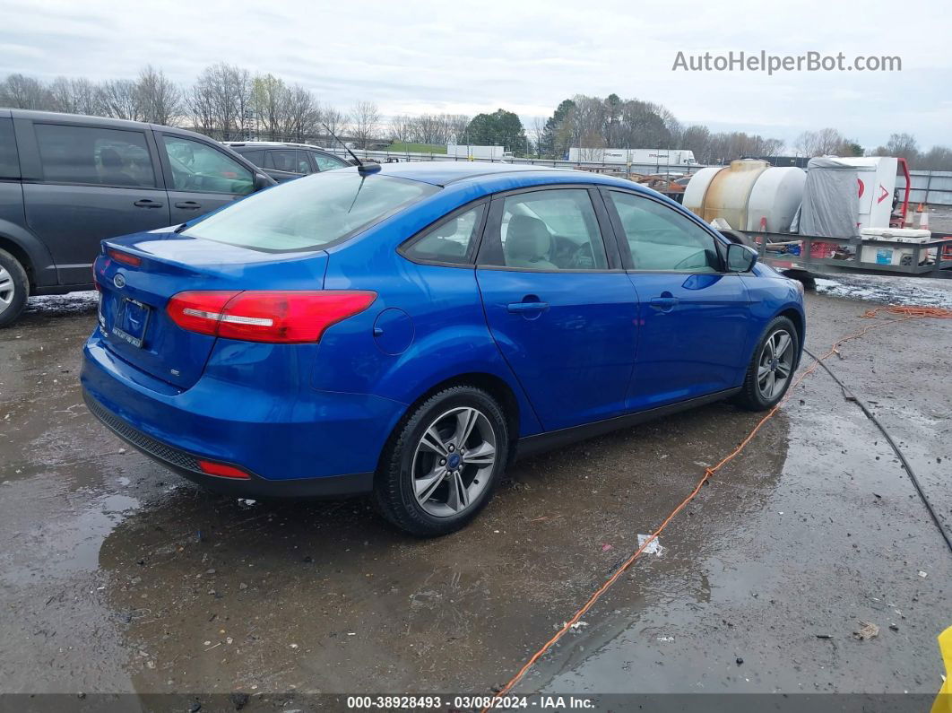 2018 Ford Focus Se Blue vin: 1FADP3F28JL256075