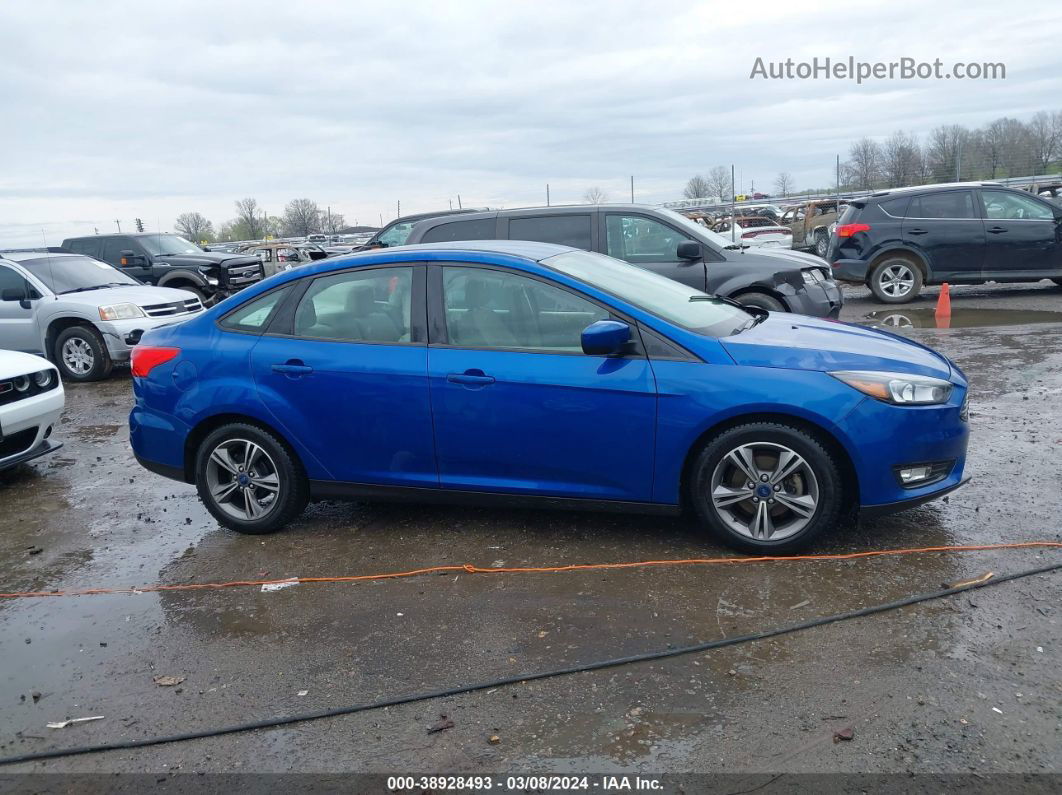 2018 Ford Focus Se Blue vin: 1FADP3F28JL256075