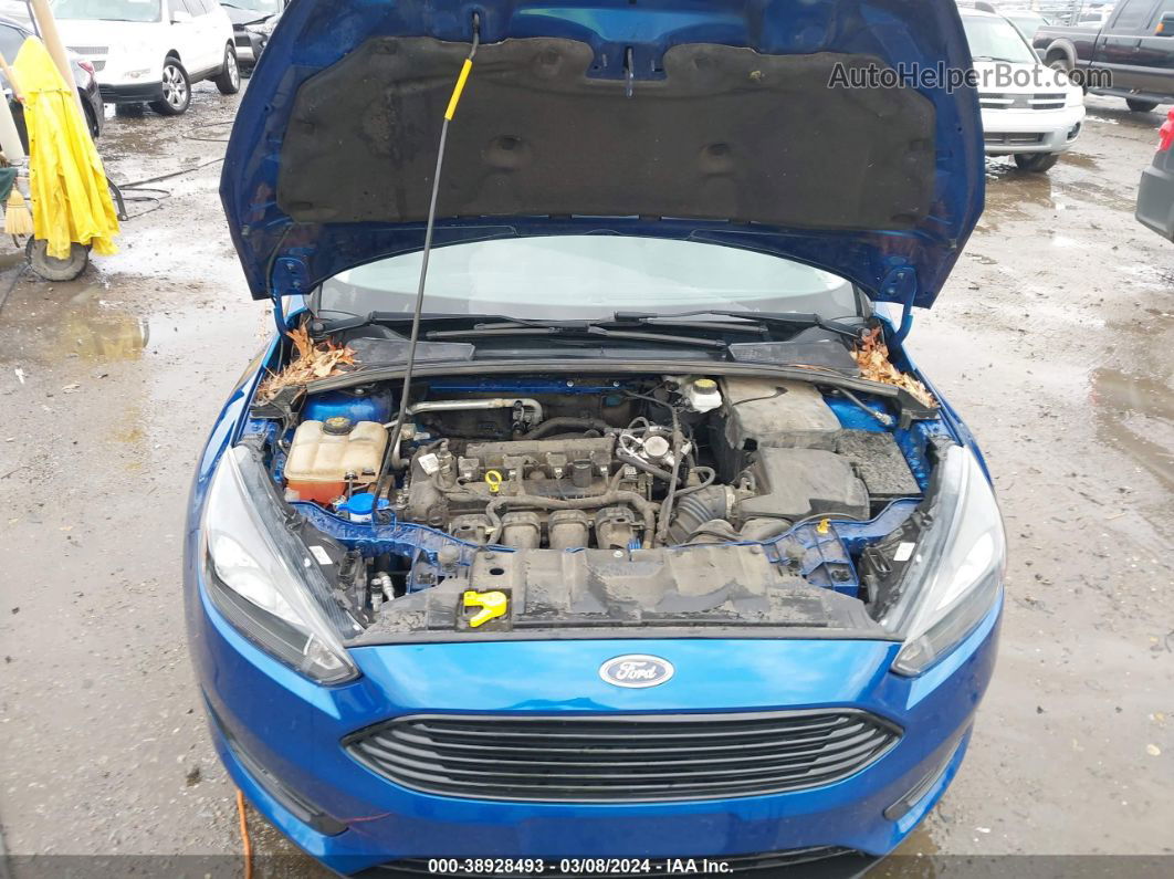 2018 Ford Focus Se Blue vin: 1FADP3F28JL256075