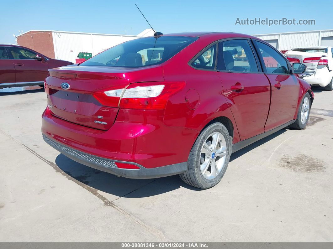 2013 Ford Focus Se Burgundy vin: 1FADP3F29DL138038