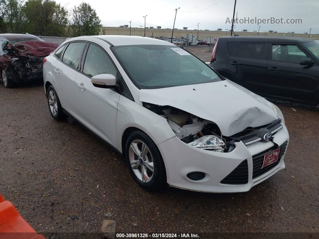 2013 Ford Focus Se White vin: 1FADP3F29DL153591