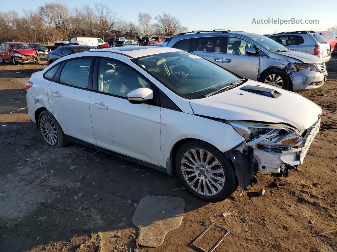 2013 Ford Focus Se White vin: 1FADP3F29DL164915