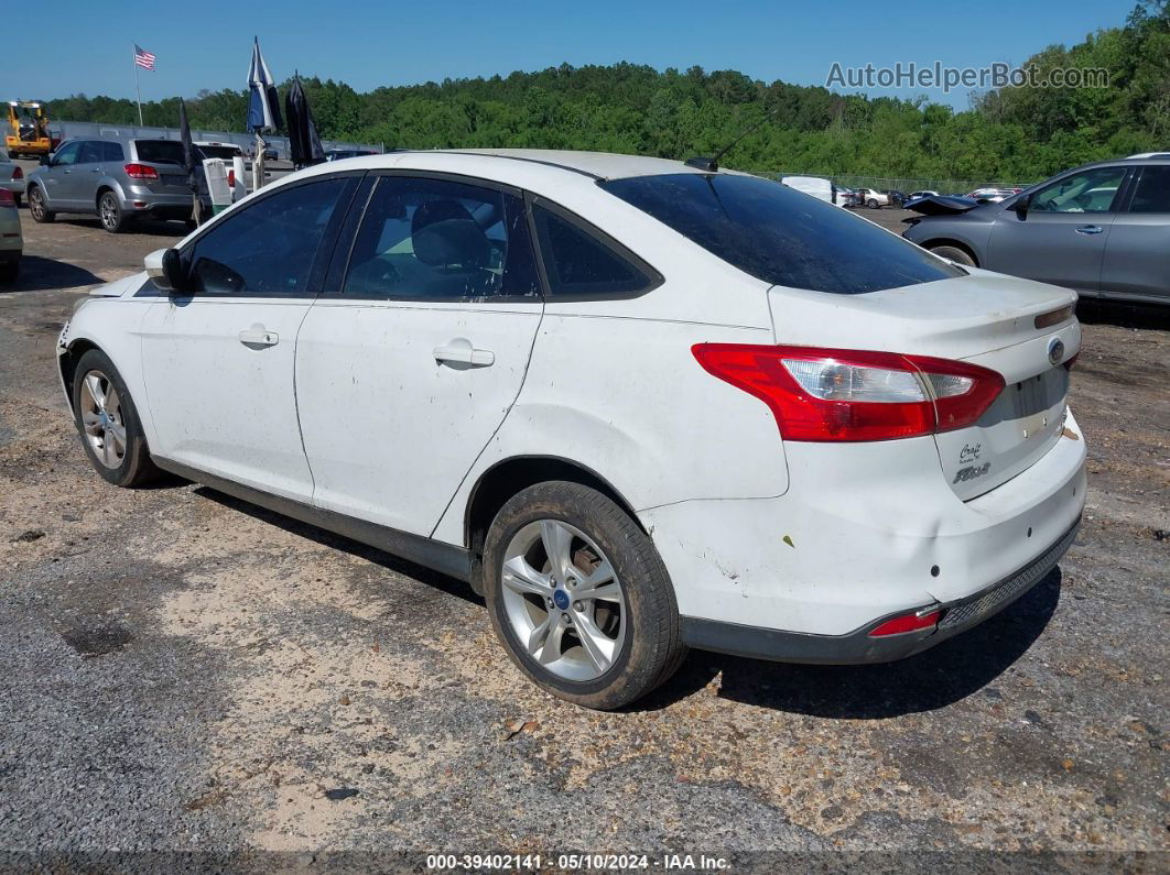 2013 Ford Focus Se White vin: 1FADP3F29DL193704