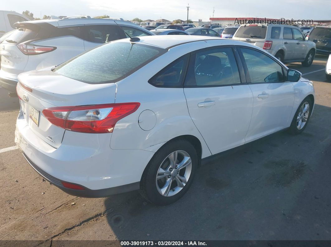 2013 Ford Focus Se White vin: 1FADP3F29DL196151