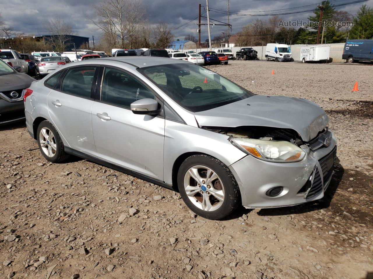 2013 Ford Focus Se Silver vin: 1FADP3F29DL258194