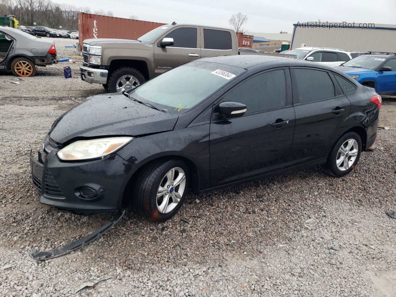 2013 Ford Focus Se Black vin: 1FADP3F29DL278025