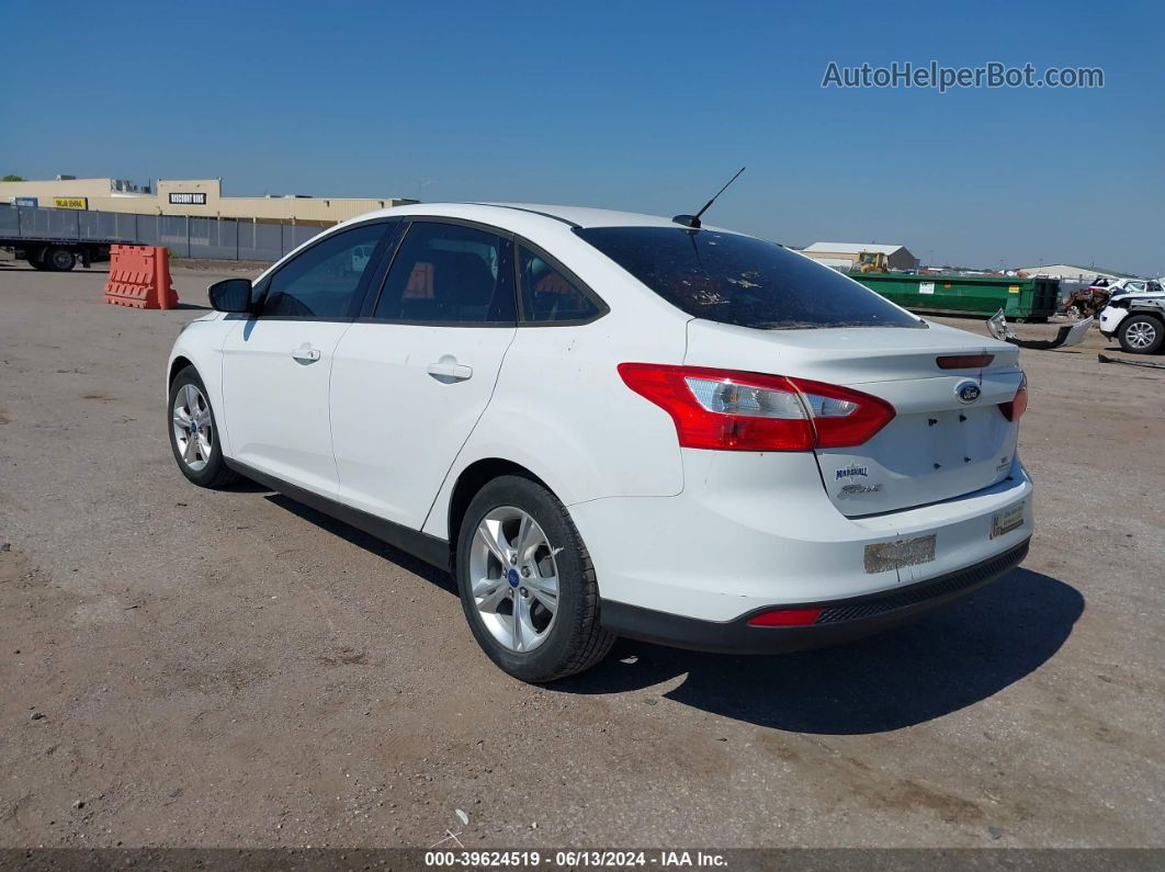 2013 Ford Focus Se White vin: 1FADP3F29DL309001