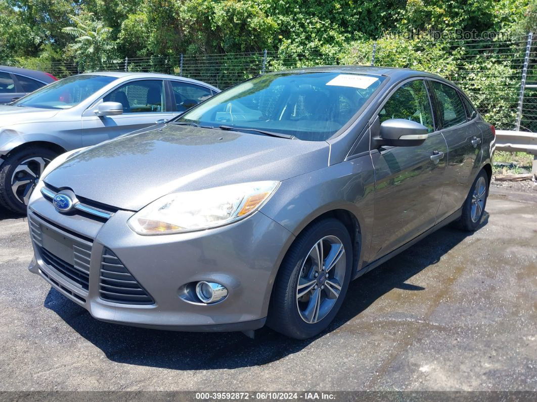 2014 Ford Focus Se Gray vin: 1FADP3F29EL121838