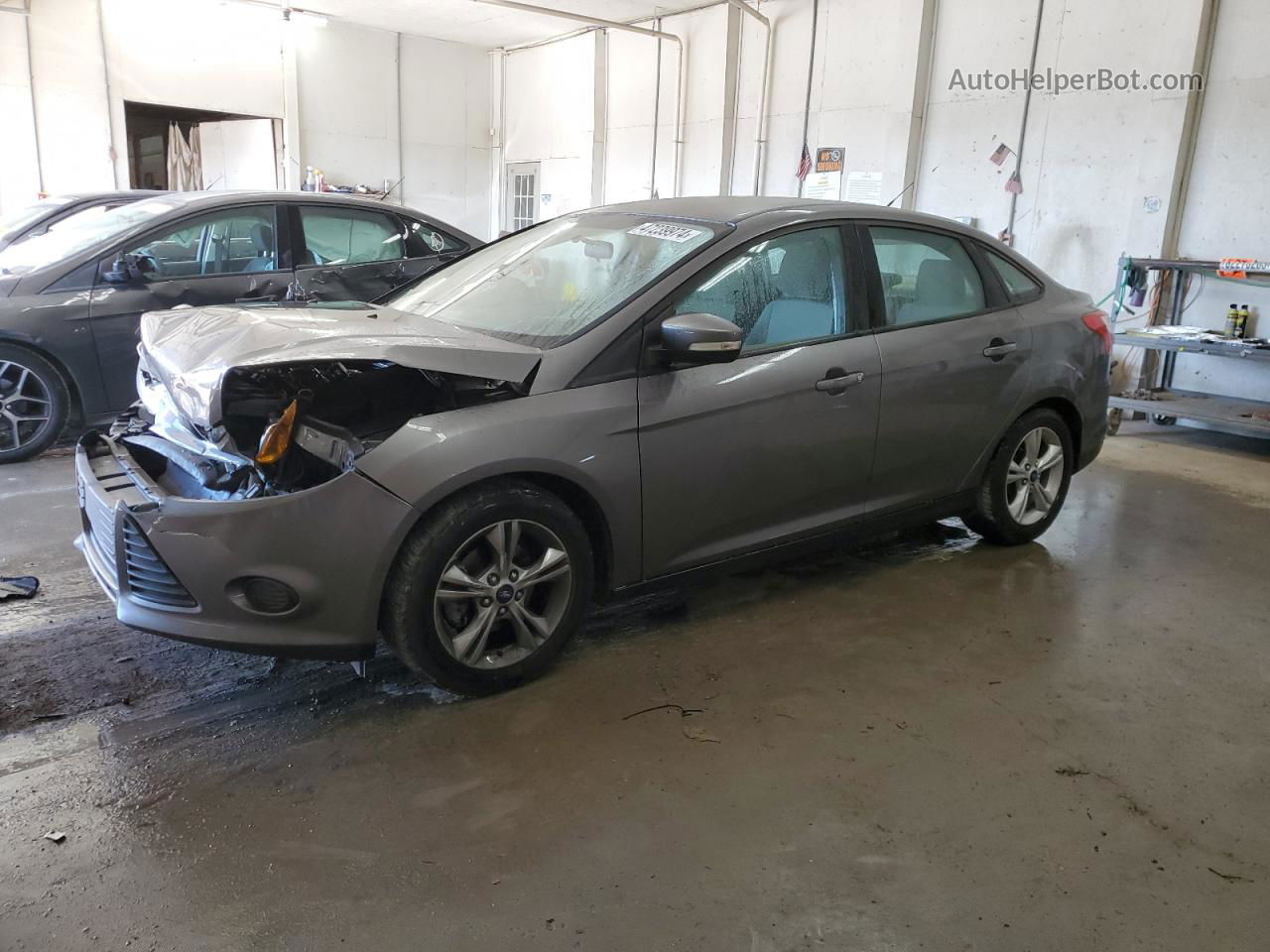 2014 Ford Focus Se Gray vin: 1FADP3F29EL165368