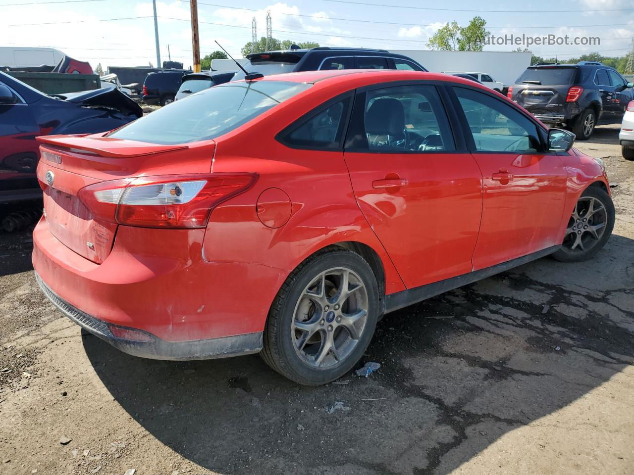 2014 Ford Focus Se Red vin: 1FADP3F29EL166908