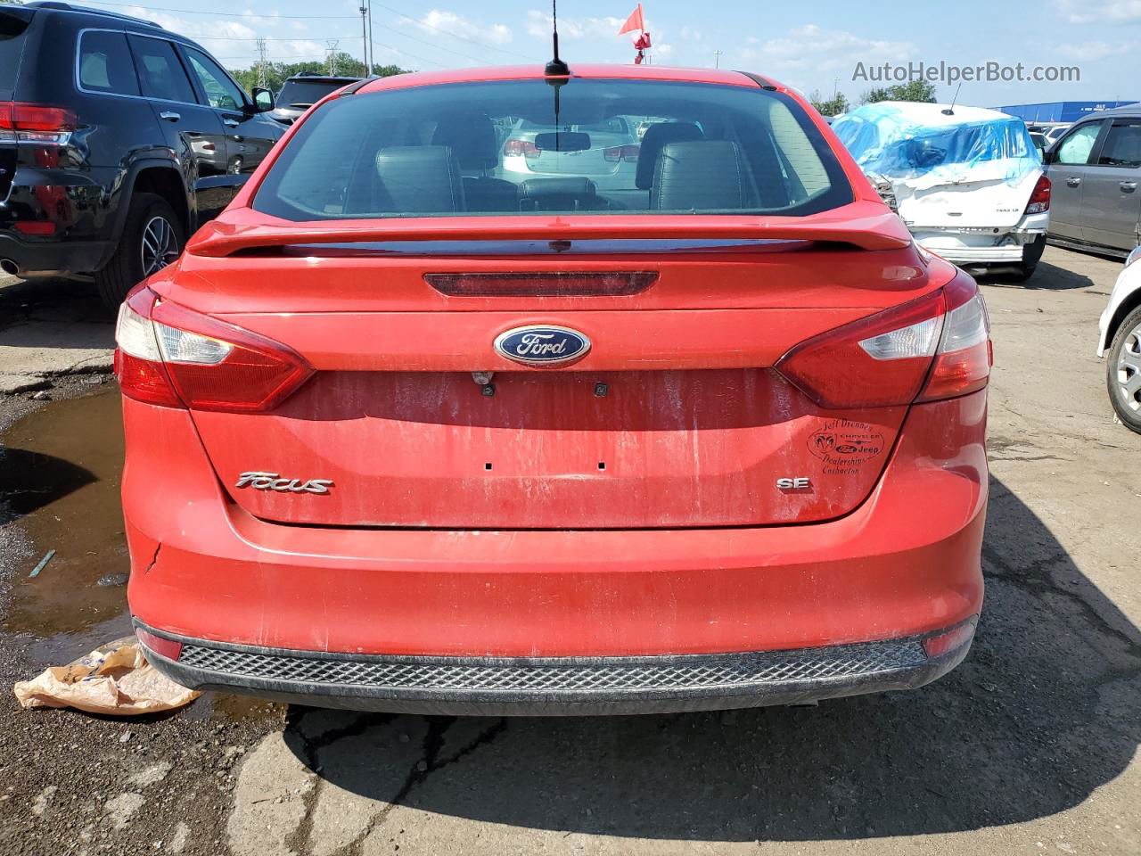 2014 Ford Focus Se Red vin: 1FADP3F29EL166908