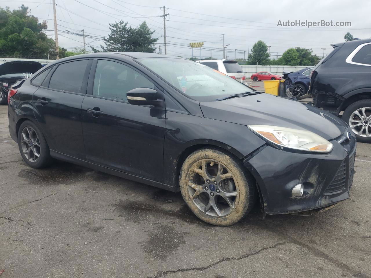 2014 Ford Focus Se Black vin: 1FADP3F29EL167301