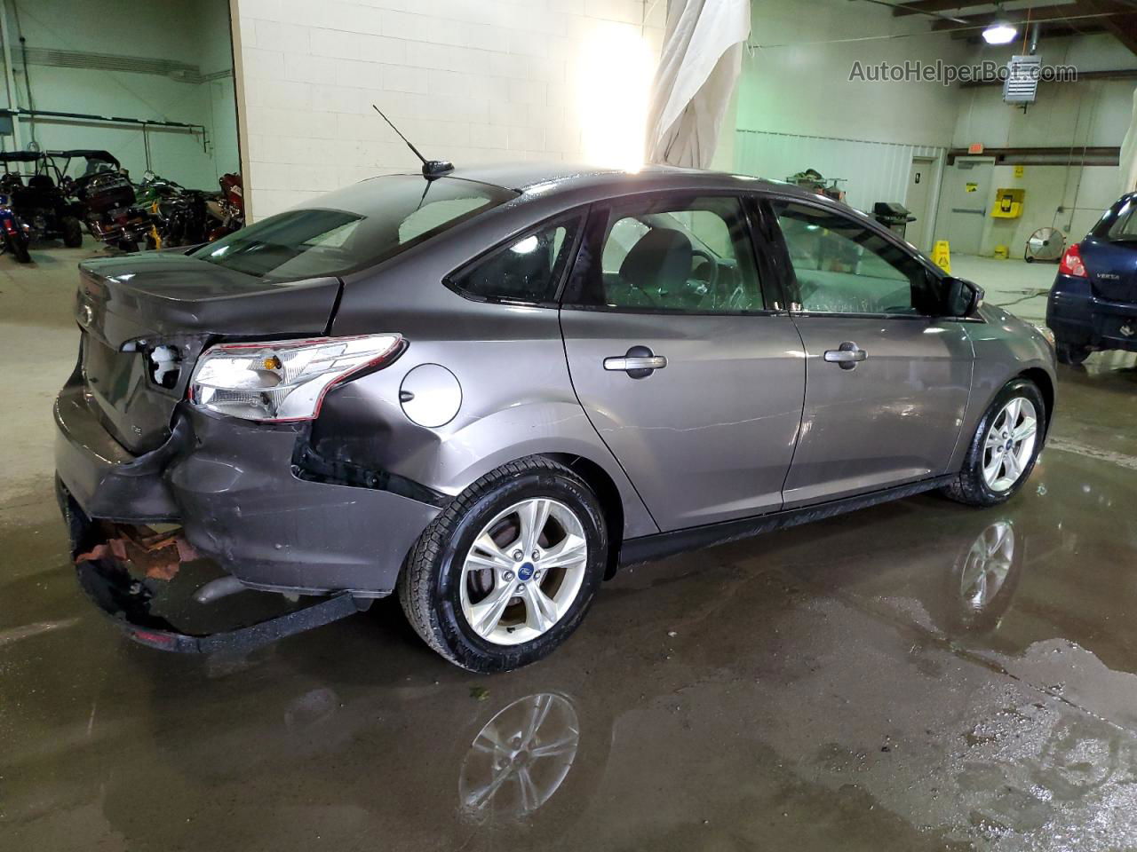 2014 Ford Focus Se Gray vin: 1FADP3F29EL205786